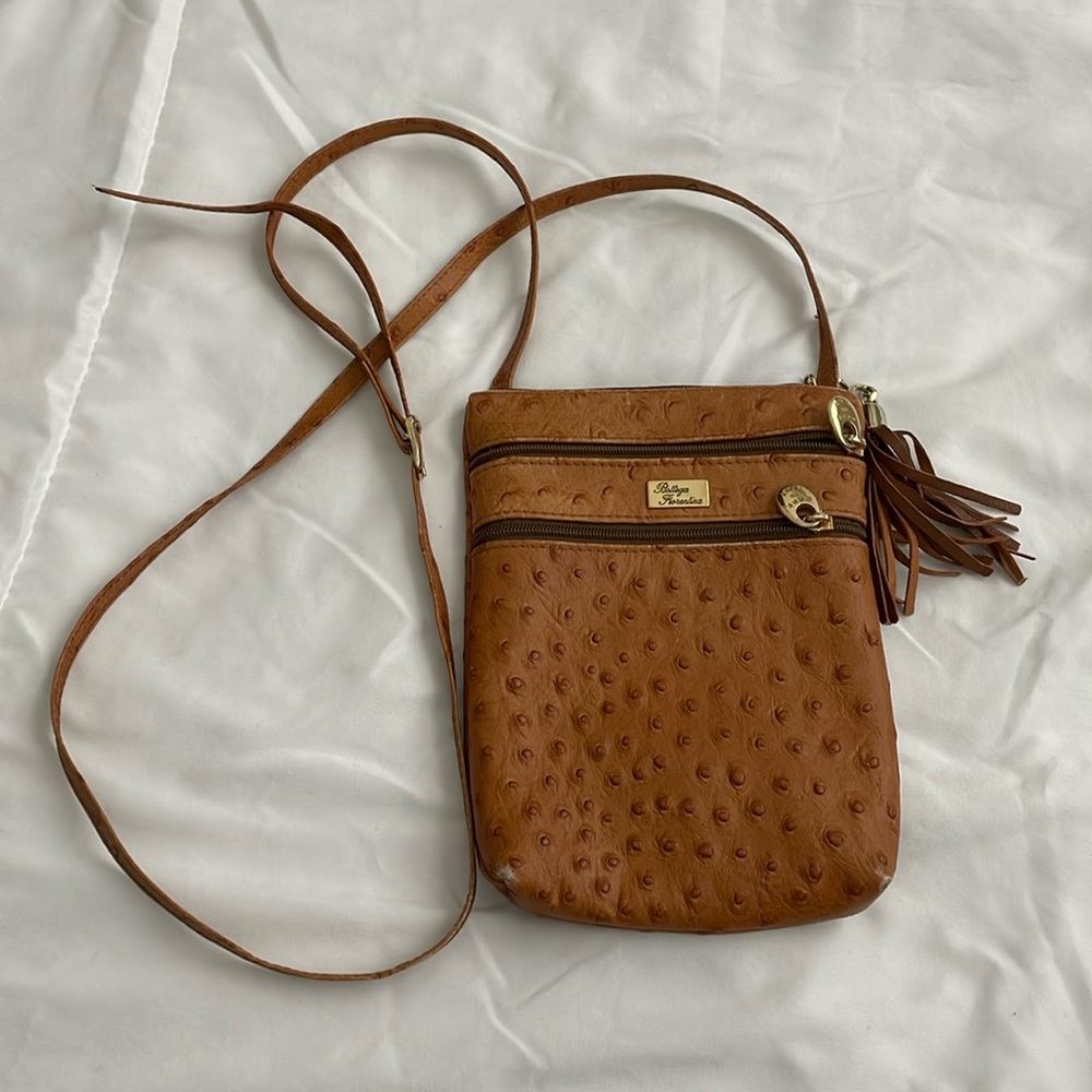 BOTTEGA FIORENTINA 90s Vintage Crossbody in brown leather.
